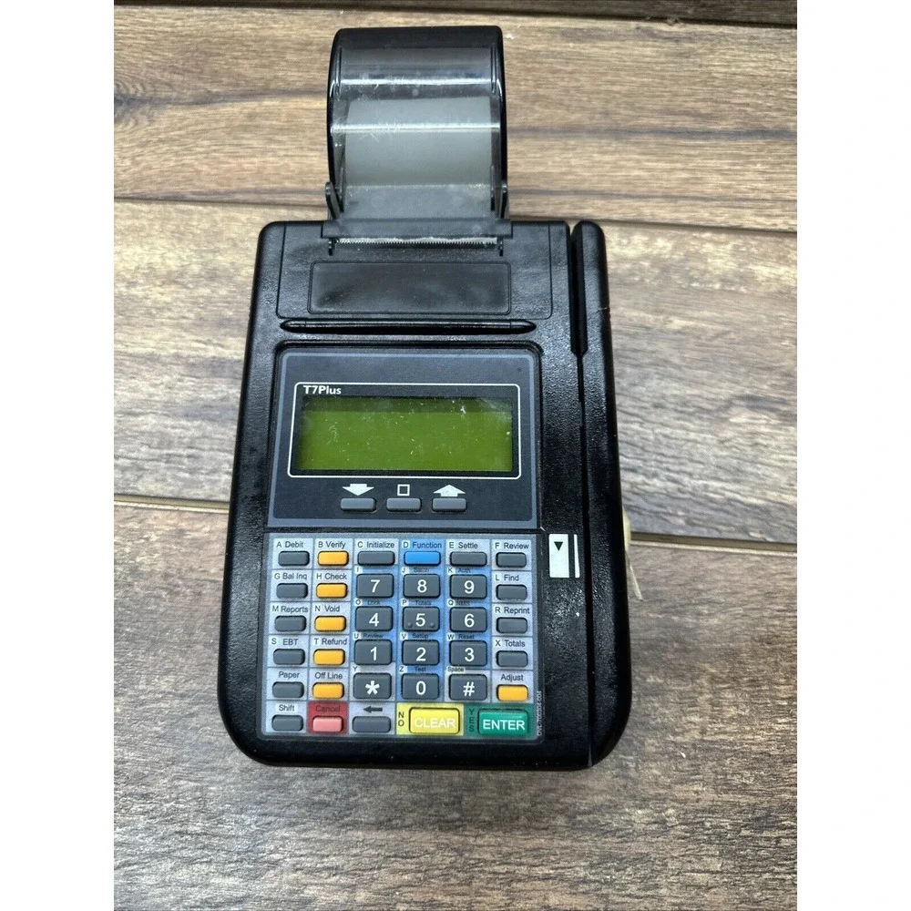 Hypercom Model T7 PLUS Credit Card Terminal‎ Reader No Power Cord Not Included